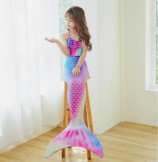 Girls' Mermaid Tail Swimsuit Set - Kids' Pool Party & Cosplay Swimwear - Image 7
